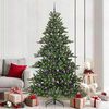 vidaXL K&uuml;nstlicher klappbarer Weihnachtsbaum Gr&uuml;n 210 cm PVC und Stahl