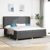 vidaXL Boxspringbett mit Matratze Dunkelgrau 90x190 cm Dunkelgrau