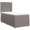 vidaXL Boxspringbett mit Matratze Taupe 100x200 cm Stoff