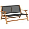 vidaXL gartenm&ouml;bel Schwarz 122 x 78 x 73 cm Massivholz Akazie