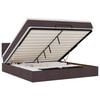 vidaXL Ottoman-Bett mit Matratze Dunkelbraun 160x200 cm Stoff