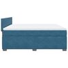 vidaXL Boxspringbett mit Matratze Blau 180x200 cm Samt