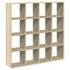 vidaXL B&uuml;cherregal Sonoma-Eiche 137,5x29x137,5 cm Holzwerkstoff