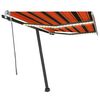 vidaXL Markise Manuell Einziehbar mit LED 300x250 cm Orange und Braun