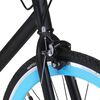 vidaXL Fahrrad mit Festem Gang Schwarz und Blau 700c 59 cm