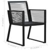 vidaXL 5-tlg. Garten-Essgruppe PVC Rattan Schwarz