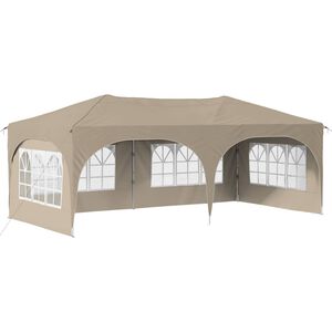 vidaXL Pop-up Partyzelt 575 x 288 x 245 cm Creme Oxford-Stoff