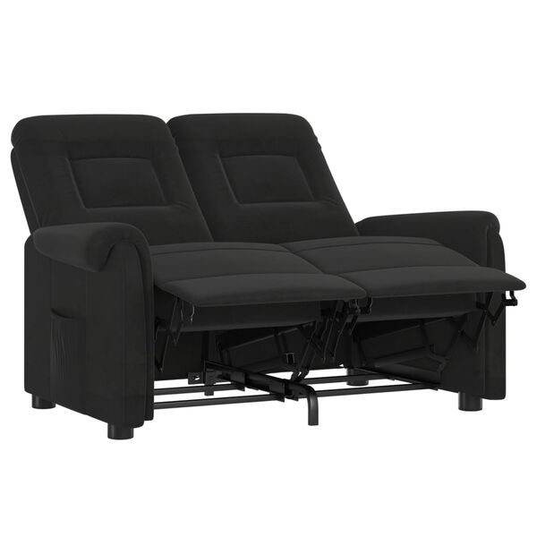 vidaXL 2-Sitzer Massagesessel Schwarz Mikrofaser-Gewebe
