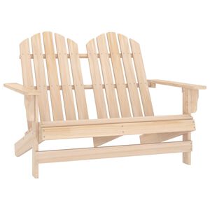 vidaXL Adirondack-Gartenbank 2-Sitzer Massivholz Tanne
