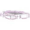 vidaXL Massivholzbett ohne Matratze Wachsbraun 120x190 cm Kiefernholz