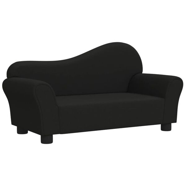 vidaXL Kindersofa Schwarz Stoff