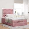 vidaXL Ottoman-Bett mit Matratzen & LEDs Rosa 120x200 cm Samt