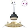 vidaXL Spotlight 12 pcs Gold 9 x 9 x 2,5 cm Metall
