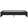 vidaXL Bettgestell Schwarz 140x190 cm Holzwerkstoff und Metall