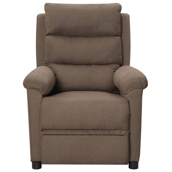 vidaXL Massagesessel Taupe Stoff