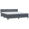 vidaXL Boxspringbett mit Matratze Dunkelgrau 200x220 cm Samt
