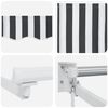 vidaXL Markise Einziehbar Anthrazit und Wei&szlig; 4,5x3 m Stoff & Aluminium
