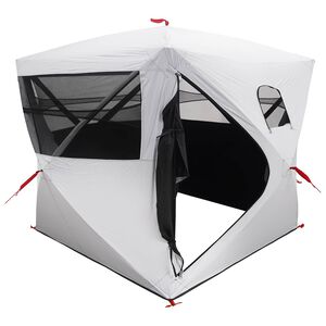 vidaXL Huntingzelt mit Dach Wei&szlig; Blackout 143 x 143 x 165 cm