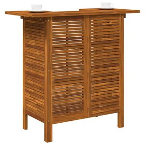 vidaXL Bartisch 110x50x105 cm Massivholz Akazie