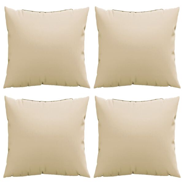 vidaXL Zierkissen 4 Stk. Beige 40x40 cm Stoff