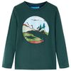 vidaXL Kinder-Langarmshirt Dunkelgr&uuml;n 104