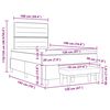 vidaXL Boxspringbett mit Matratze Schwarz 120 x 190 cm Stoff
