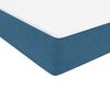 vidaXL Boxspringbett mit Matratze Dunkelblau 100x220 cm Samt