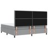 vidaXL Boxspringbett mit Matratze Hellgrau 200 x 200 cm Stoff