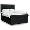 vidaXL Boxspringbett mit Matratze Schwarz 160x200 cm Stoff
