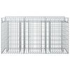 vidaXL Gabionen Hochbeet Silber 150 x 50 x 80 cm Verzinkter Stahl
