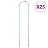 vidaXL Bodenanker 25 Stk. U-Form 20x3,5 cm Verzinkter Stahl