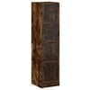 vidaXL Highboard mit Glast&uuml;ren R&auml;uchereiche 35x37x142 cm
