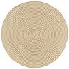 vidaXL Teppich Handgefertigt Jute mit Spiralen-Design Wei&szlig; 90 cm
