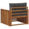 vidaXL Outdoor-Sofagarnitur Massives Akazienholz und Polyester Natur