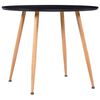 vidaXL Esstisch Schwarz und Eichefarben 90x73,5 cm MDF