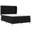 vidaXL Boxspringbett mit Matratze Dunkelgrau 90x190 cm Schwarz Stoff