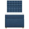 vidaXL Boxspringbett mit Matratze Blau 90x190 cm Stoff