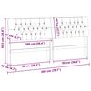 vidaXL Gepolstertes Kopfteil Hellgrau 200 cm Massives Kiefernholz