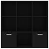 vidaXL Bücherregal Schwarz 98x30x98 cm Holzwerkstoff