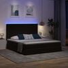 vidaXL Bett mit Stauraum und LED mit LED Schwarz 180 x 200 cm Samt