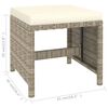 vidaXL 6-tlg. Garten-Essgruppe mit Auflagen Poly Rattan Beige