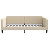 vidaXL Tagesbett Ausziehbar Creme 90x200 cm Stoff