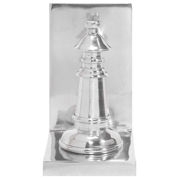 vidaXL Buchstützen 2 pcs Silber 11 x 12 x 19.5 cm Aluminium