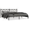 vidaXL Bettgestell mit Kopfteil Metall Schwarz 193x203 cm