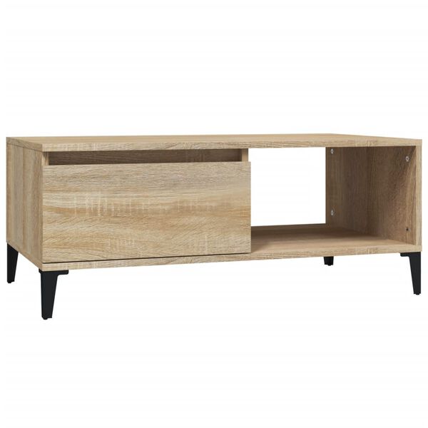 vidaXL Couchtisch Sonoma-Eiche 90x50x36,5 cm Holzwerkstoff