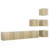 vidaXL 6-tlg. TV-Schrank-Set Sonoma-Eiche Holzwerkstoff