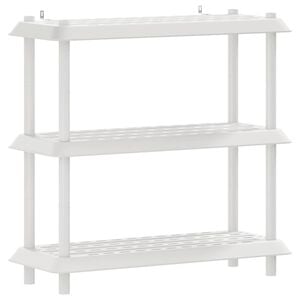 vidaXL Regaleinheit 3 Ebenen 100 x 40 x 96 cm PP Wei&szlig;