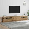 vidaXL TV-Schrank mit LED-Leuchten Artisan-Eiche 260x35x40 cm
