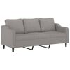 vidaXL 3-Sitzer-Sofa mit Kissen Hellgrau 180 cm Stoff