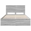 vidaXL Bettrahmen Graues Sonoma 140 x 190 cm Ingenieurs Holz